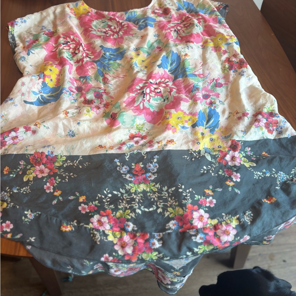 Johnny Was Multicolor Floral Blouse